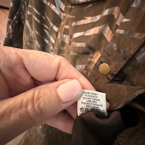 Toni Morgan Vintage 80’s Suede/Metallic Jacket Sz S Grunge Whimsigoth Steampunk - Picture 6 of 12